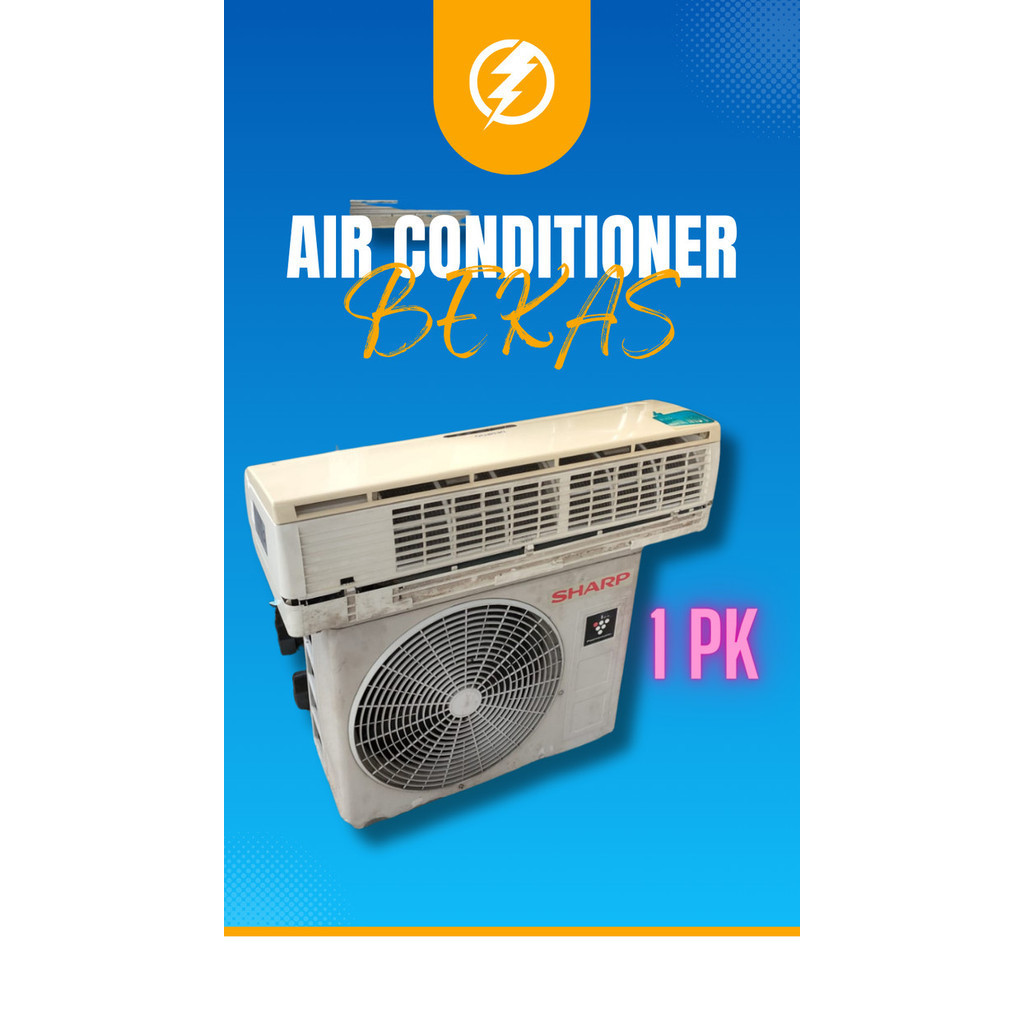 UNIT INDOOR OUTDOOR SHARP AC 1PK BEKAS MASIH BAGUS