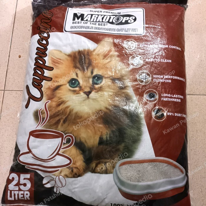 Pasir Markotop 25 Liter Pasir Kucing Markotop 25 L - Coffe