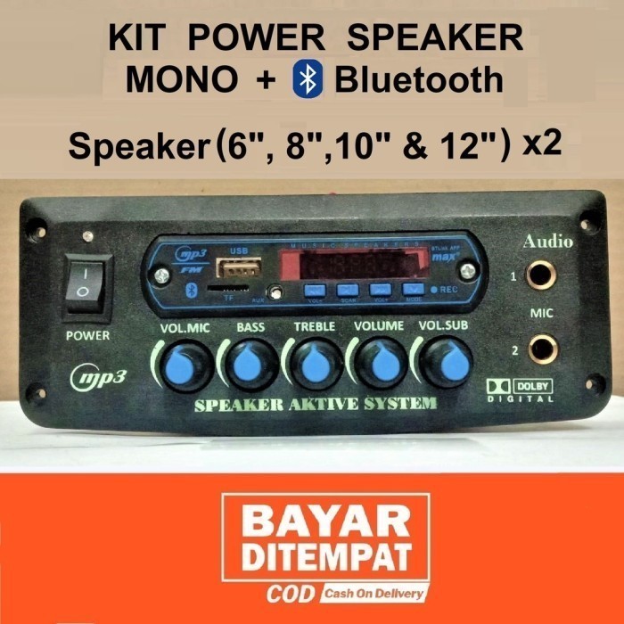 Kit Power Speaker Aktif Mp3 Bluetooth