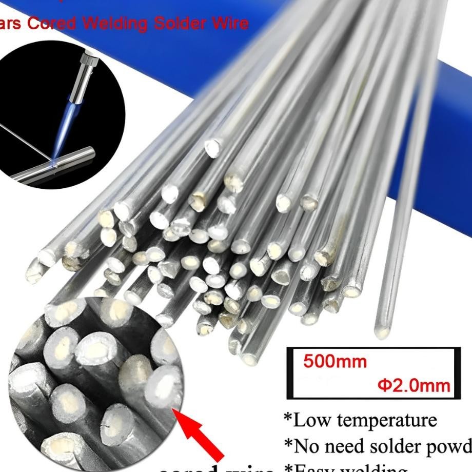 20 Pcs Kawat Batang Las Suhu Rendah Welding Rod Wire Low Temperature Las Alumunium 2 Mm