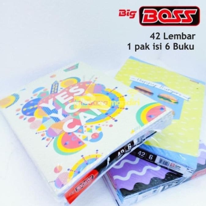 

TERMURAH Buku tulis Big Boss 42 lembar 6 buku per pak - BIGBOSS BOXY