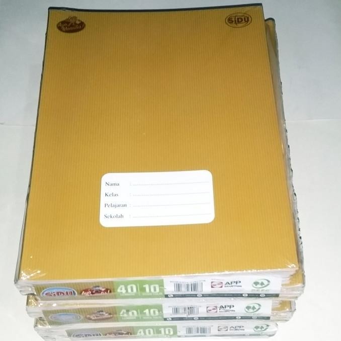 

Buku Tulis Sidu Sampul Coklat 40 lembar pack isi 10 buku