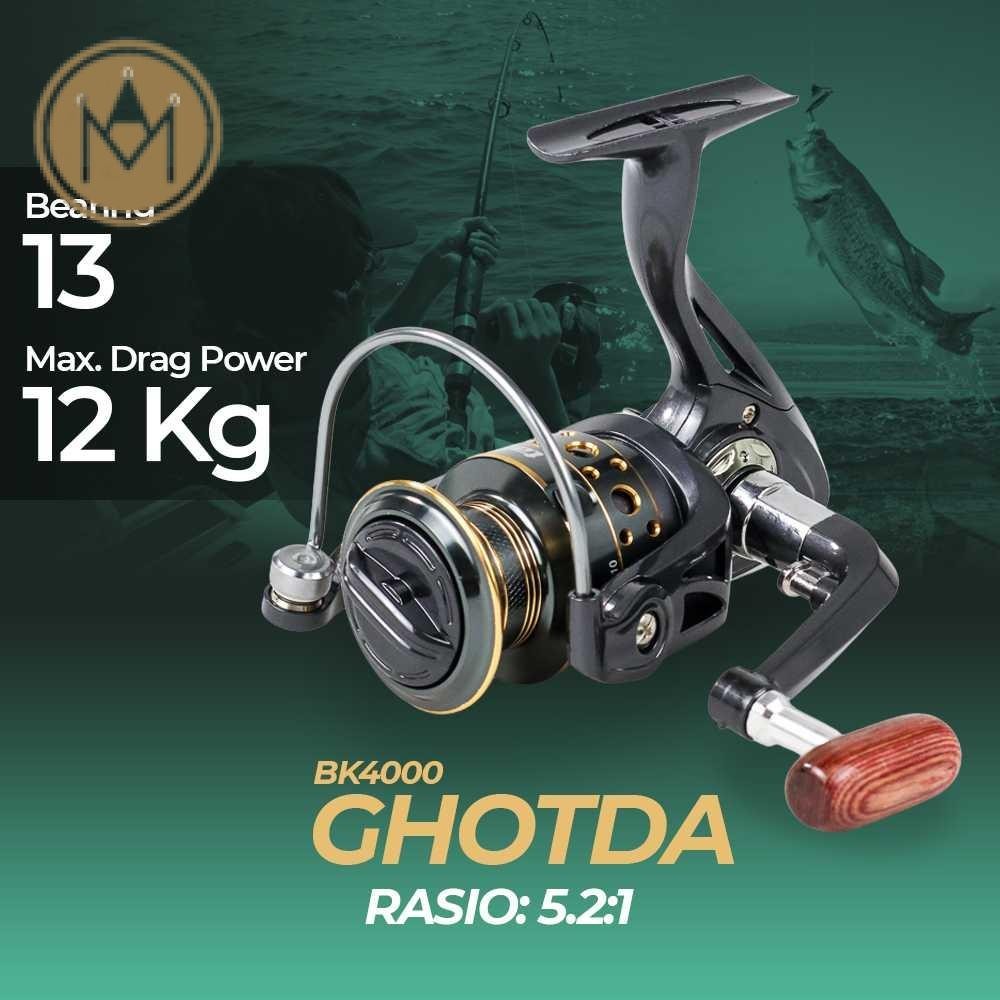 GHOTDA Reel Pancing Spinning 5.2:1 Ball Bearing 13 - BK4000