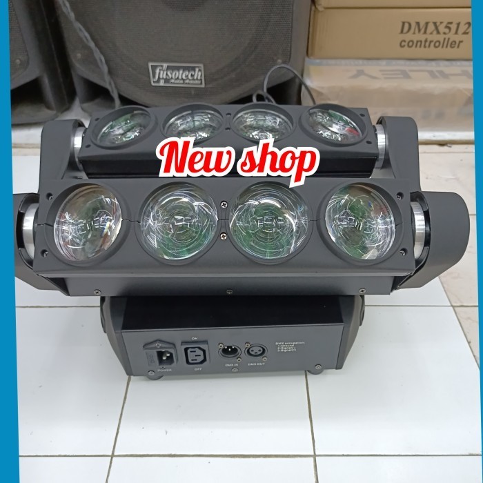 Moving Spider 8 Led X10Watt Full Colour Lampu