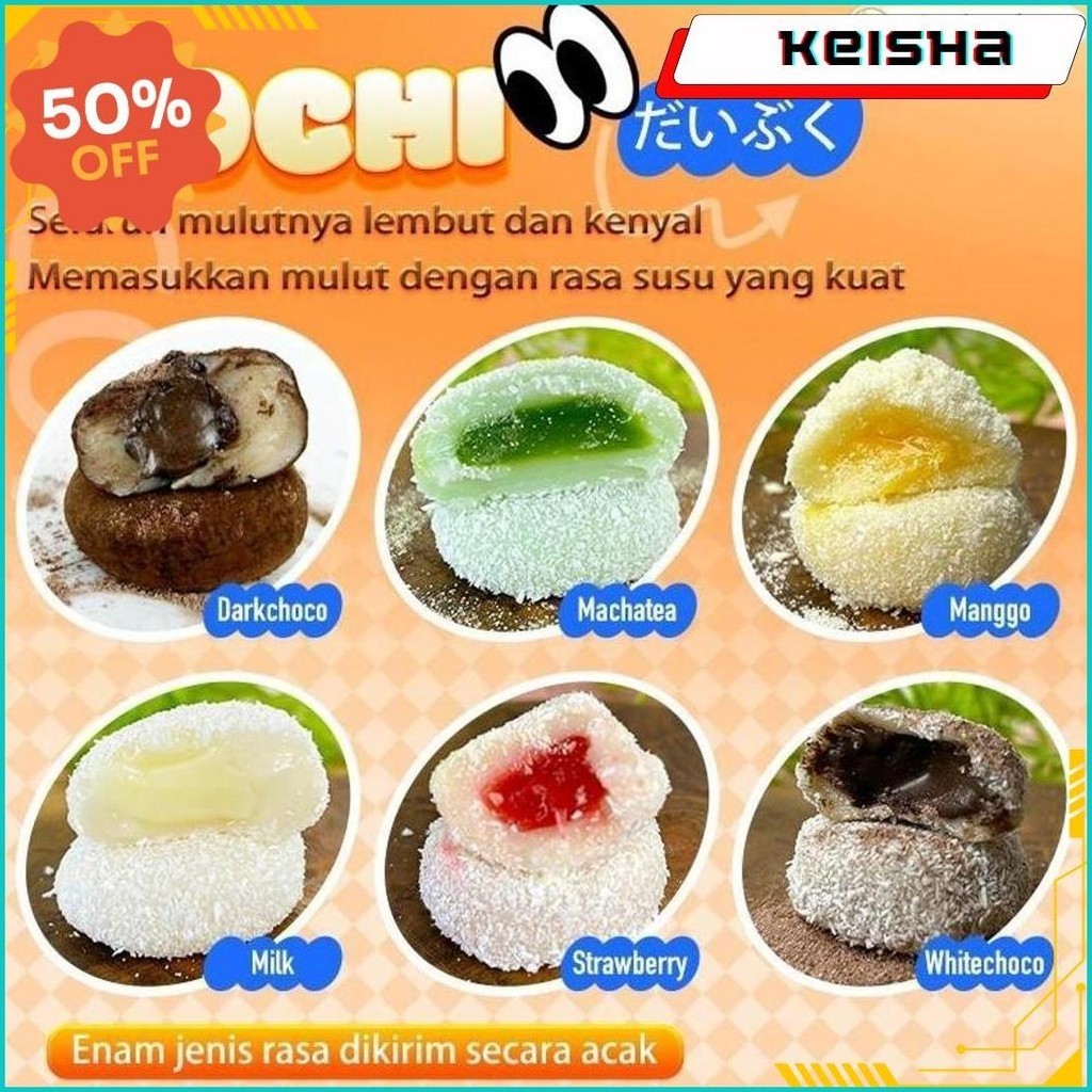 

[Cod]Mochi, Rasa Jepang Klasik,Kuemochi/Mochi Daifuku /Camilan Premium / Mochilembut Dan Kenyal/ Camilan Anak / Snack Pack /Snack Hadiah / Aneka Rasa Aneka Pilihanmakanan Sehat/Simpan Pada Suhu Ruang Bisa Cod