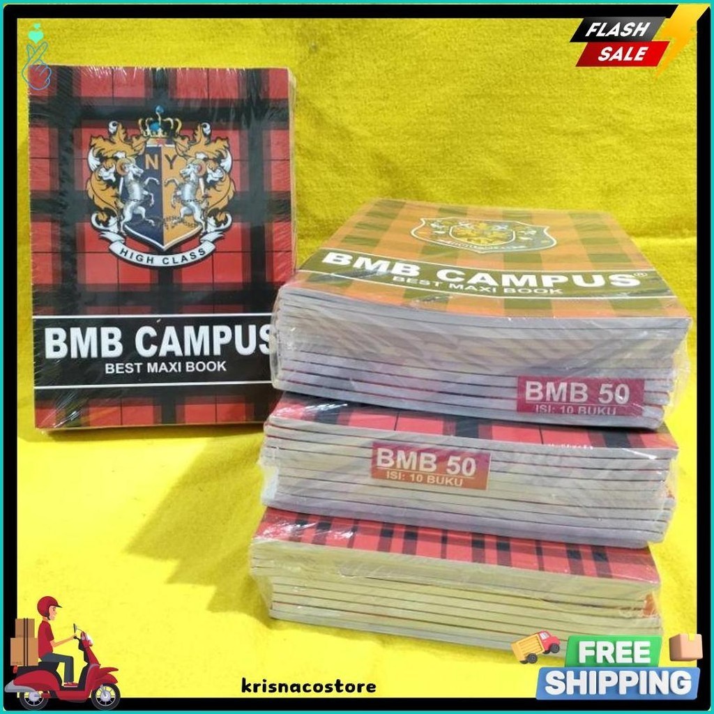 

Buku Tulis Boxy Bmb / Bigboss Campus 50 Lembar (10 Buku) (Murmer)