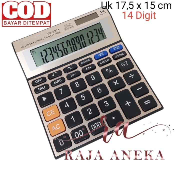 

Ready Terlaris Calculator Jumbo Citizen 6914 CT 6914 CT-6914 Kalkulator 14