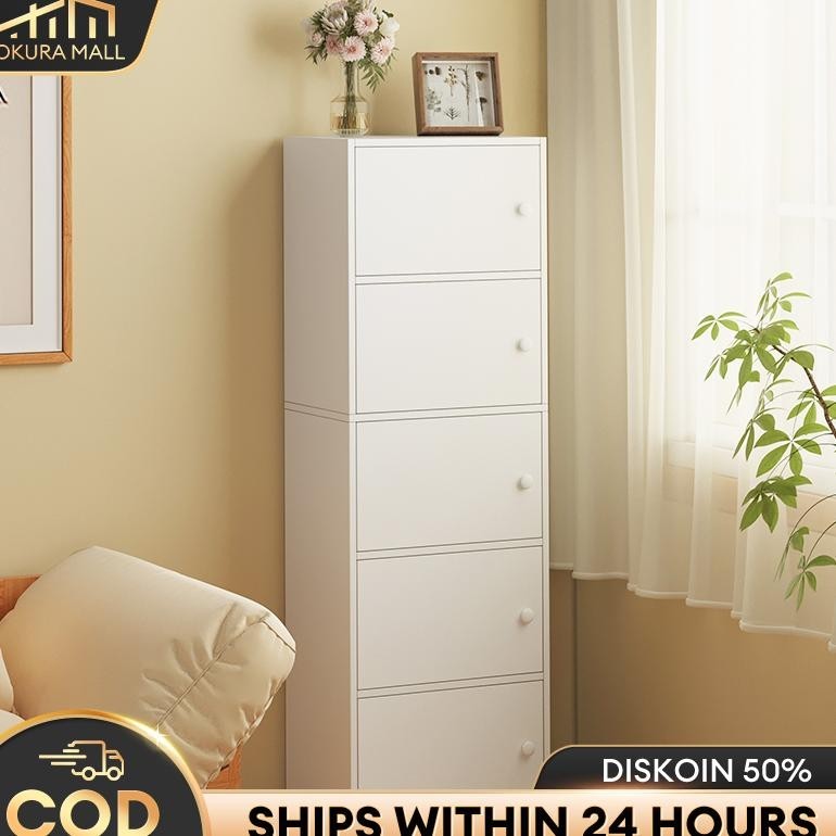 Lemari Buku 6 Susun Rak Buku Kayu Rak Buku Serbaguna Rak Kotak Rak Buku Minimalis Kabinet Serbaguna 