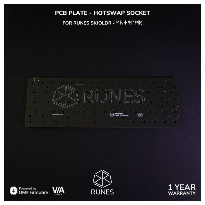 Runes Skjoldr Hotswap Socket Pcb - Custom Keyboard Kit - Dz60 Gh60 60%