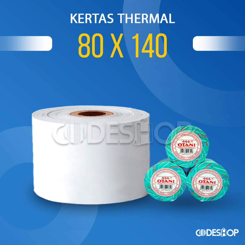 

Kertas Struk Thermal OTANI 80x140 mm Cetak Struk Hitam Retail
