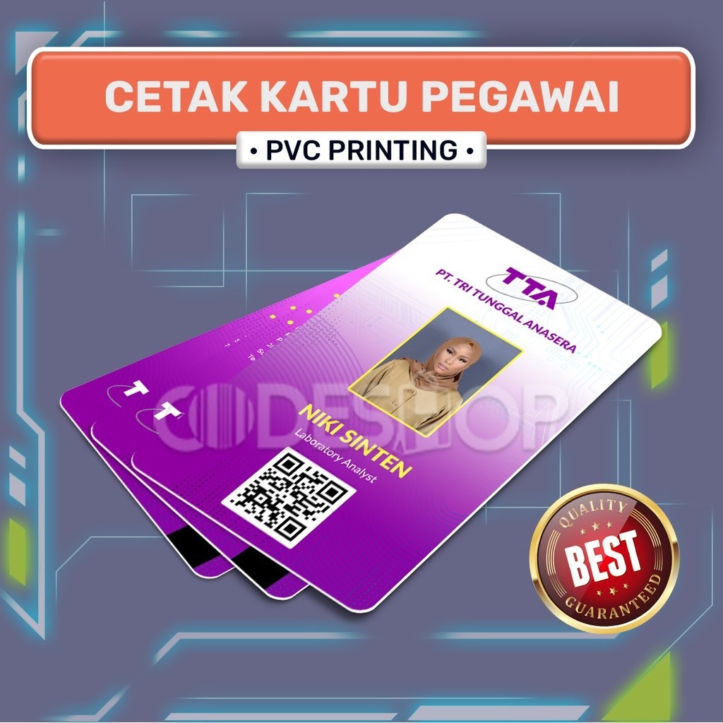 

Cetak Kartu Pegawai ID Card PVC RFID