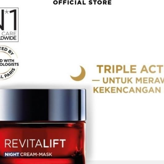 Loreal Revitalift Laser X3 Night Cream Mask / Krim Malam Anti Aging