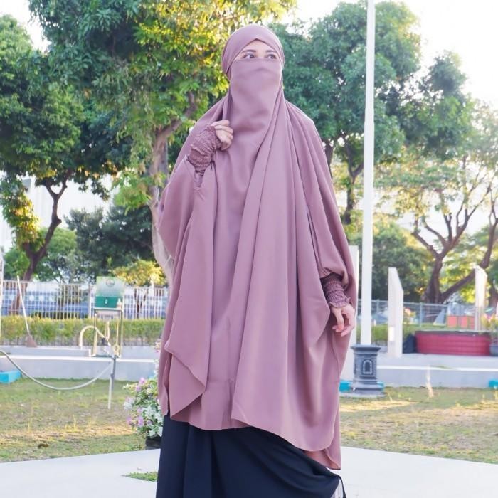 French Khimar Jumbo Kerudung Instan French Khimar Tangan