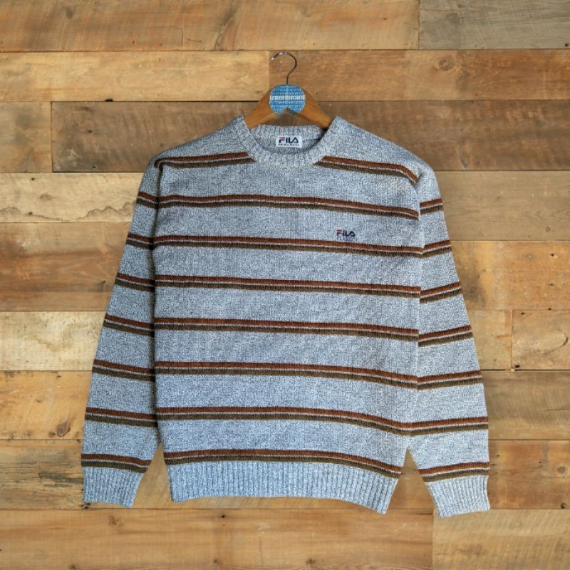 SWEATER RAJUT FILA KNITWEAR PRIA WANITA VINTAGE SWEATER SCOND