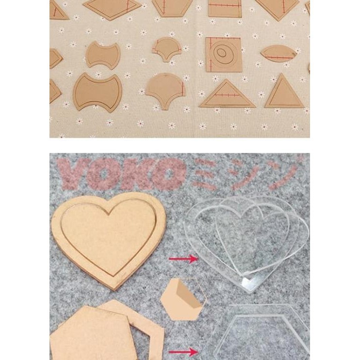 

Quilting Template / Ggaris Patchwork Set 54 Pcs - Qr-54