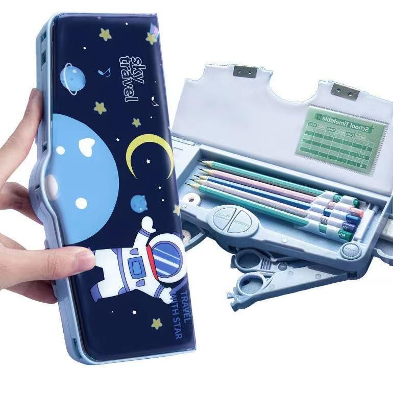 

fsd-34 Tempat pensil multifungsi kartun/tempat pensil multifungsi berkapasitas besar dilengkapi dengan rautan pensil, gunting, selotip, penghapus, penggaris Terlaris