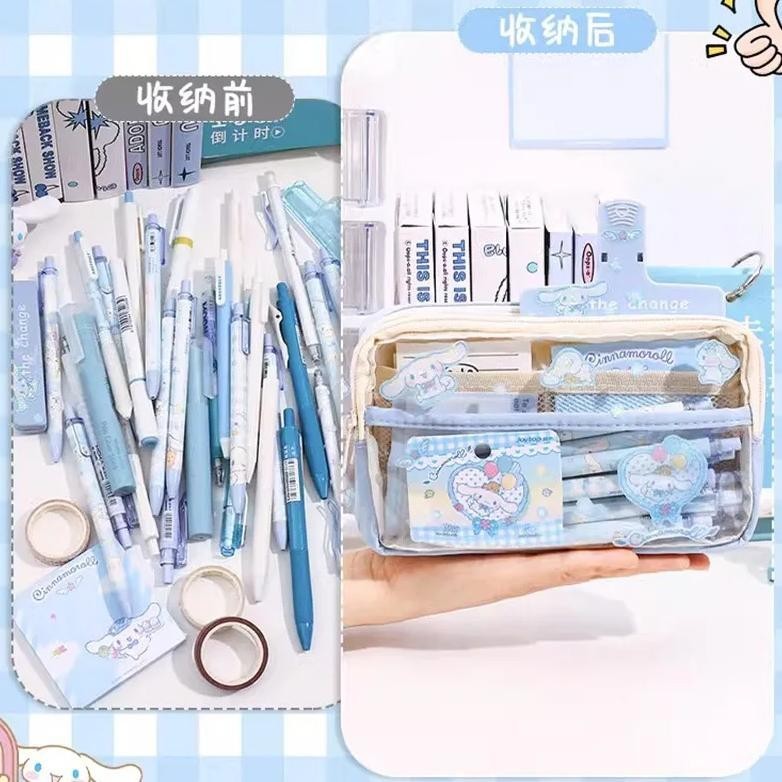 

io-98 Tempat Pensil Cinnamoroll Baru Sanrio Anime My Melody Kuromi Penyimpanan Alat Tulis Siswa Perlengkapan Sekolah Ins Kawaii Hadiah Lucu Murah