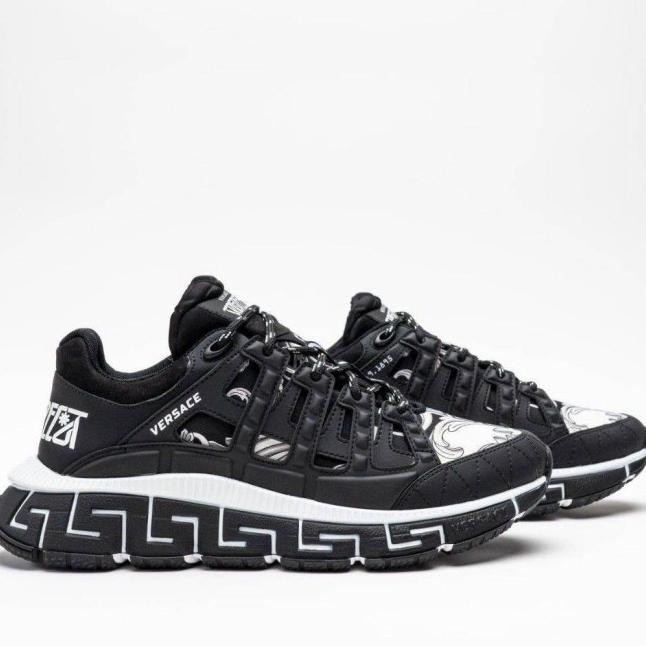 Sepatu Sneakers Pria Originals Versace Black Italy Original %(Bnib)