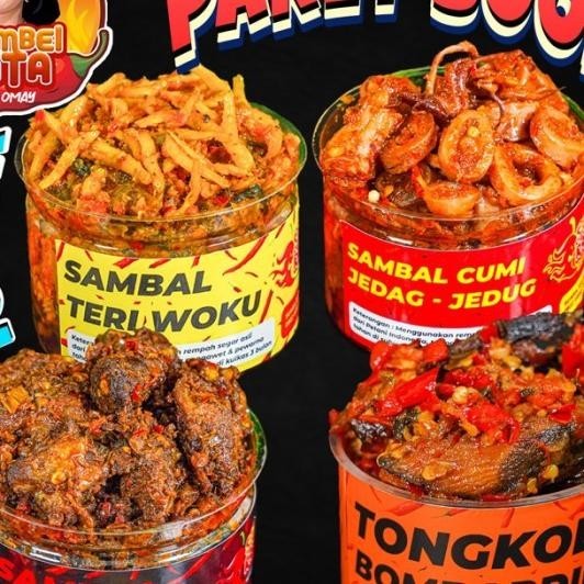 

Paket Boombardirr 4 Sambal Omay 4 Rasa Komplit Teri Woku Rawon Cu Jedug Tongkol Viraalll