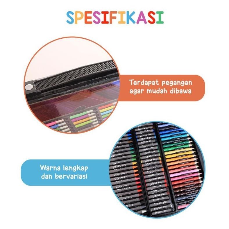 

Viral SkyloCrayon Art Set 150 Pcs/Art Set 150 Pensil Warna/Crayon Mewarnai 150 Warna Murah