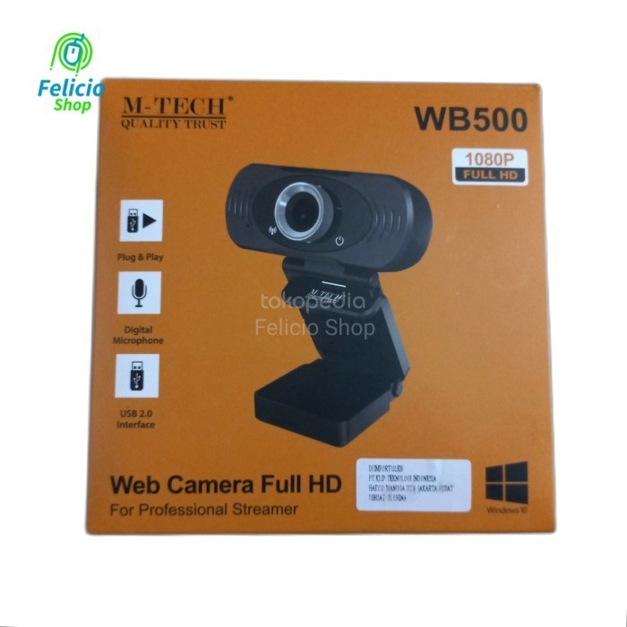 Webcam HD M-TECH WB-300/ USB Webcam M-TECH HD 1080 WB 300