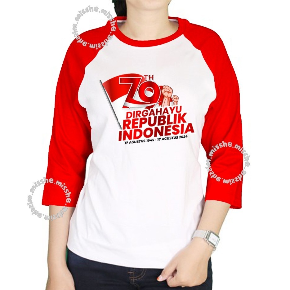 Kaos Merah Putih Murah Pakaian Hut Ri Tujuh Sembilan Buju Putih Prya Wnita Dwasa Baju Kemerdekaan Re