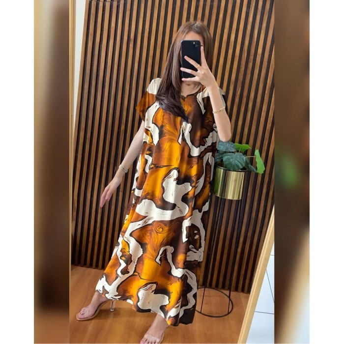 X6V Part 4 Daster Busui Panjang Semata Kaki Premium / Daster Viral Rayon Z5U