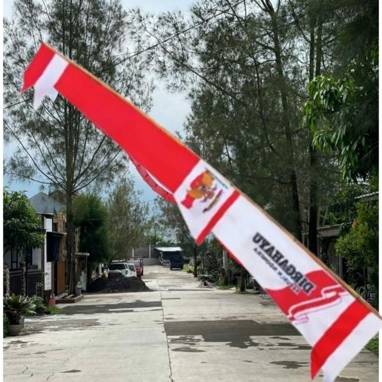 Promo Hemat BENDERA UMBUL - UMBUL JUMBO (PREMIUM) SEMI DIRGAHAYU 3,7 METER | UMBUL- UMBUL MERAH PUTI