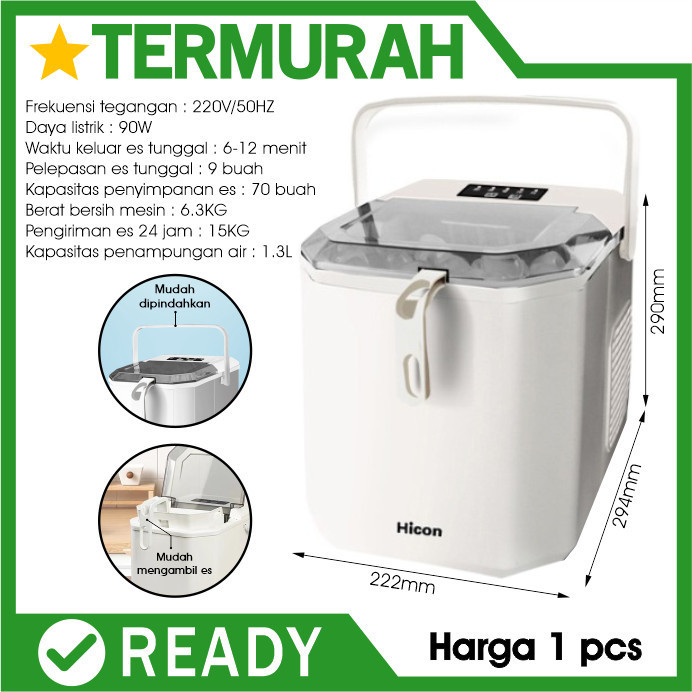Mesin es cube Iceler pembuat jadi batu ice maker portable