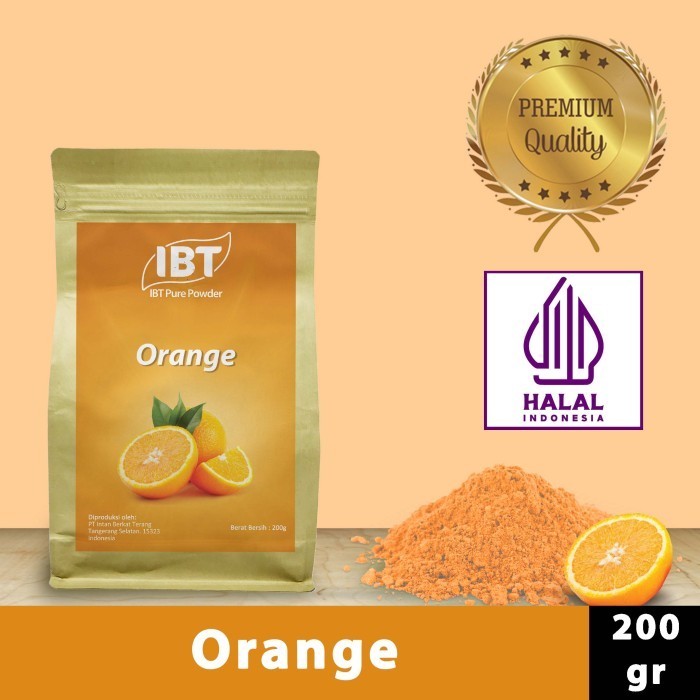 

Terlaris Pure Orange Powder Murni Bubuk Jeruk Import Makanan Kue 200 gr SALE
