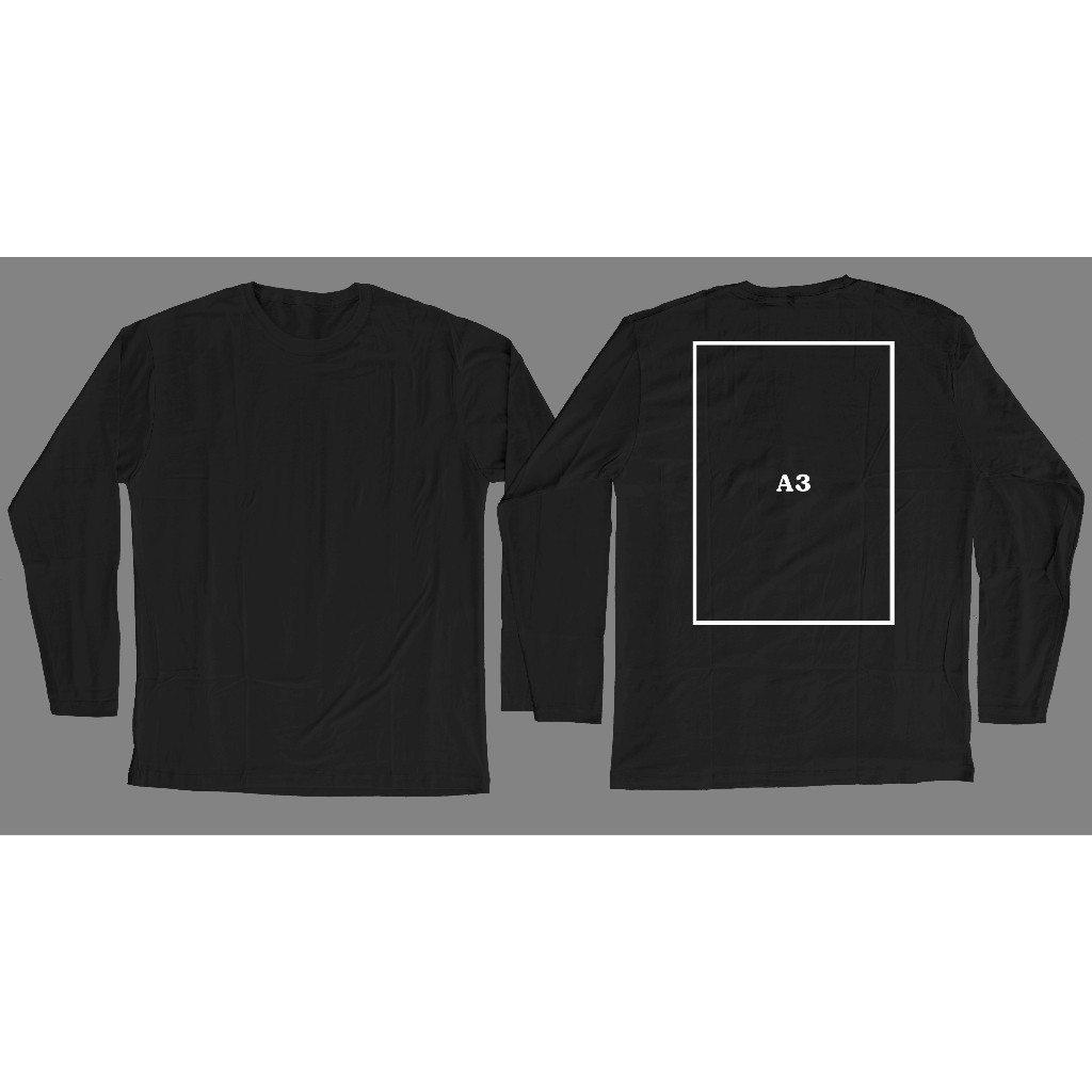 Kaos Sablon Custom Satuan Desain Sendiri Lengan Panjang
