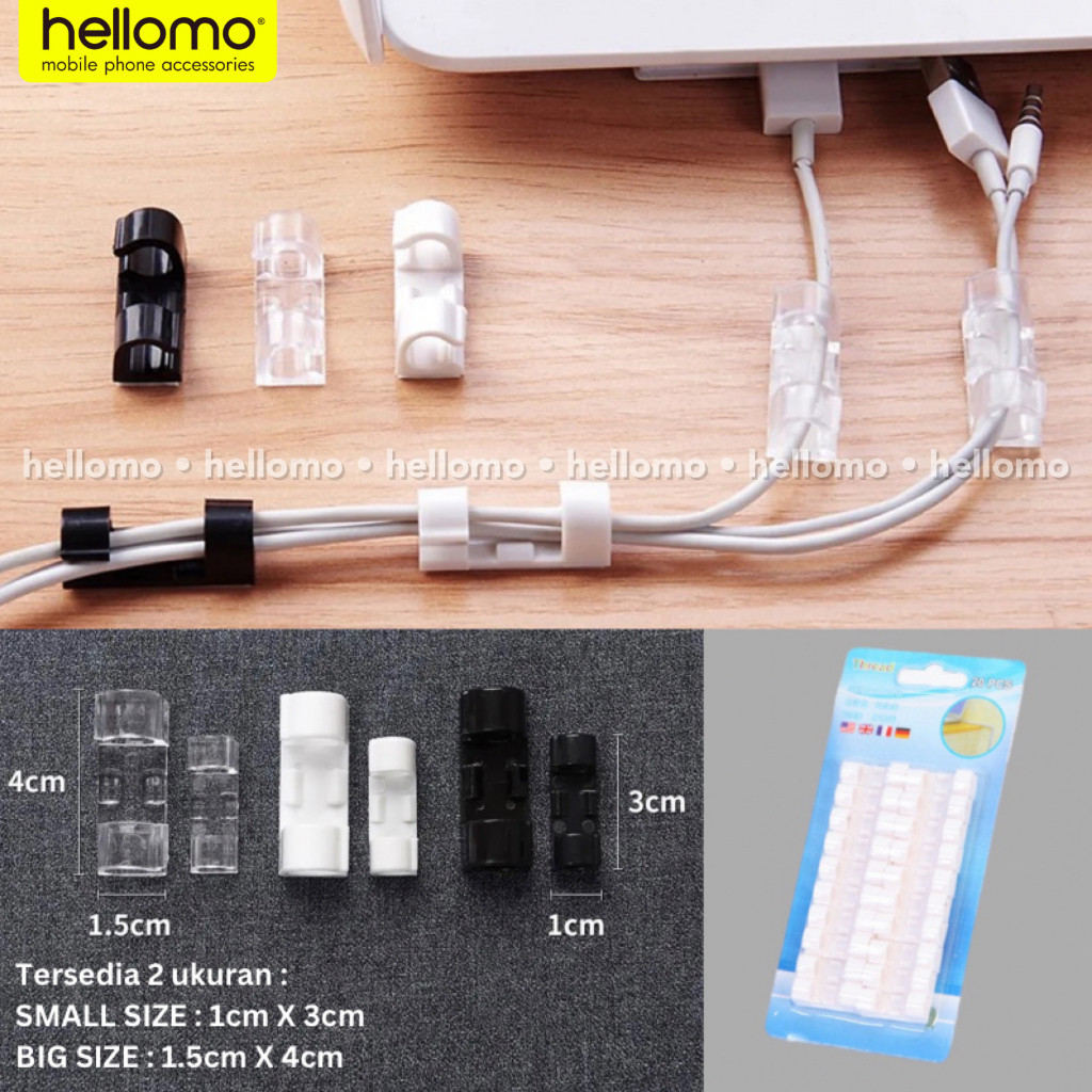 Kabel Klip Organizer Wire Cable Clip Jepitan Klaim Perapih Kabel Penjepit Premium