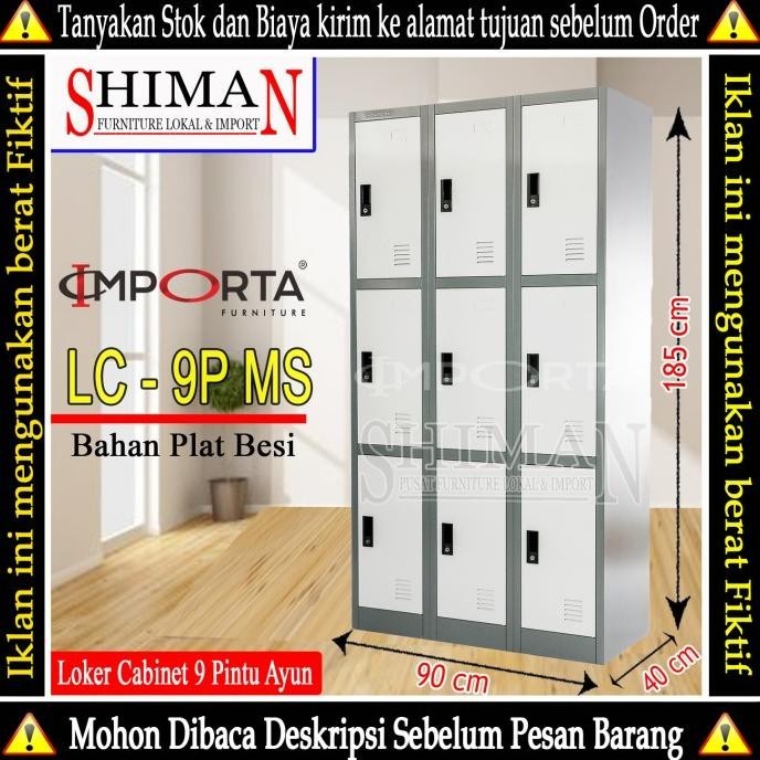 

TERBARU - Lemari Loker Besi 9 Pintu LC 9P MS IMPORTA