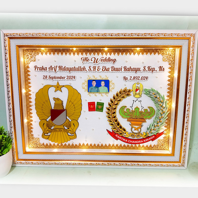 mahar nikah logo tni polisi abdi negara TNI AD AU AL KOSTRAD