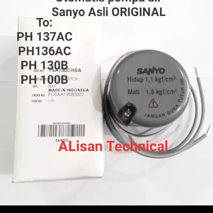 NEW SERIES OTOMATIS POMPA AIR SANYO PH 137AC PH 136AC PH 130 PH100B ASLI ORIGINAL ORIGINAL QUALITY