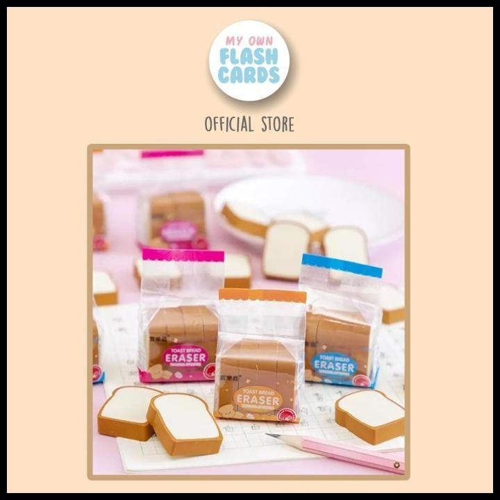 

Kawaii Bread Loaf Toast Eraser - Penghapus Bentuk Roti Tawar Lucu Cute