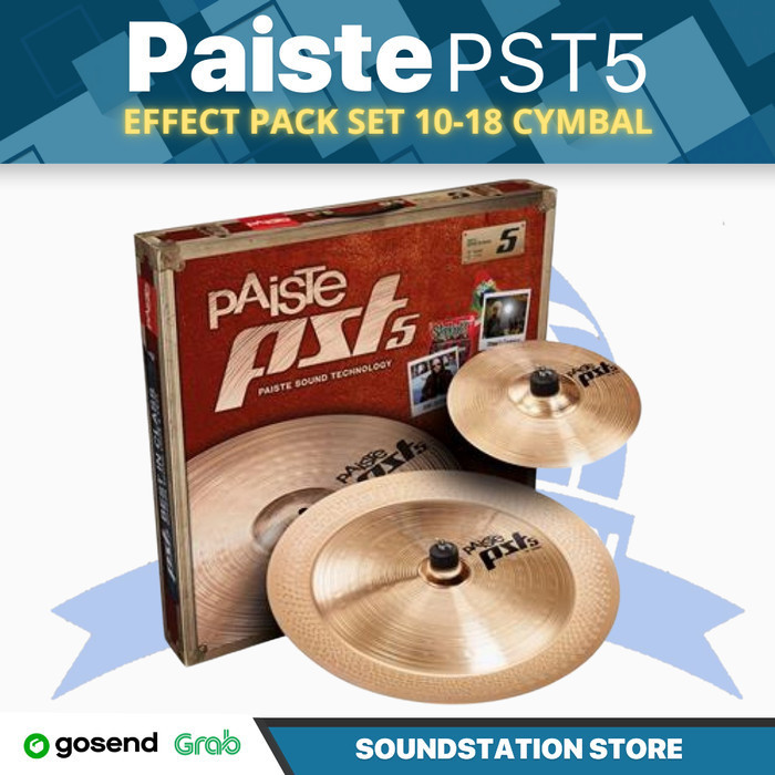 Ban Paiste Pst5 Effect Pack Set 10-18 Cymbal Splash China Chinese Simbal