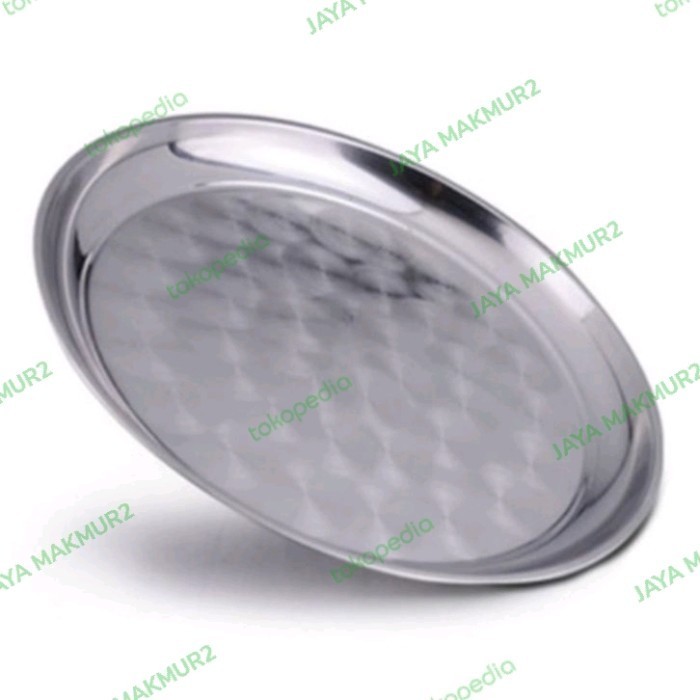 Nampan Bulat Stainless Stell 60 Cm / Baki Nampan Bundar Besar