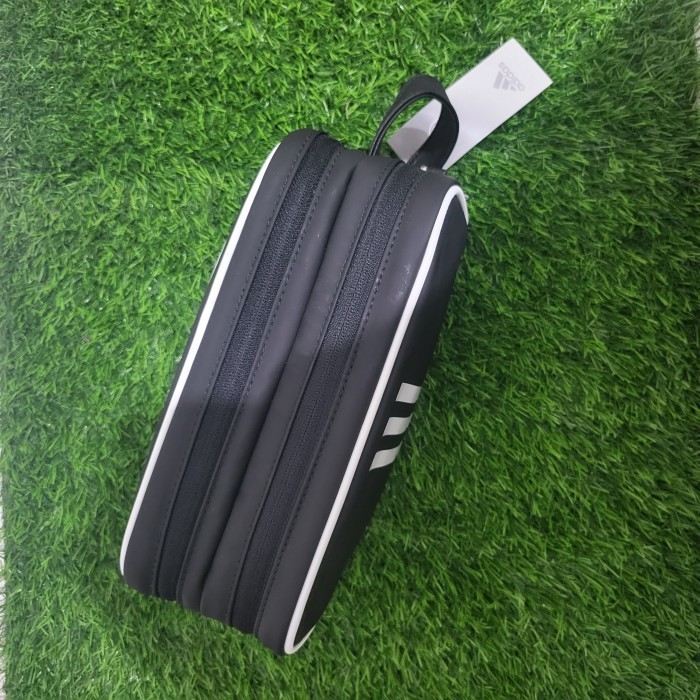 Nat Tas Pouch Golf Adidas Double Zipper Black Ball Bag