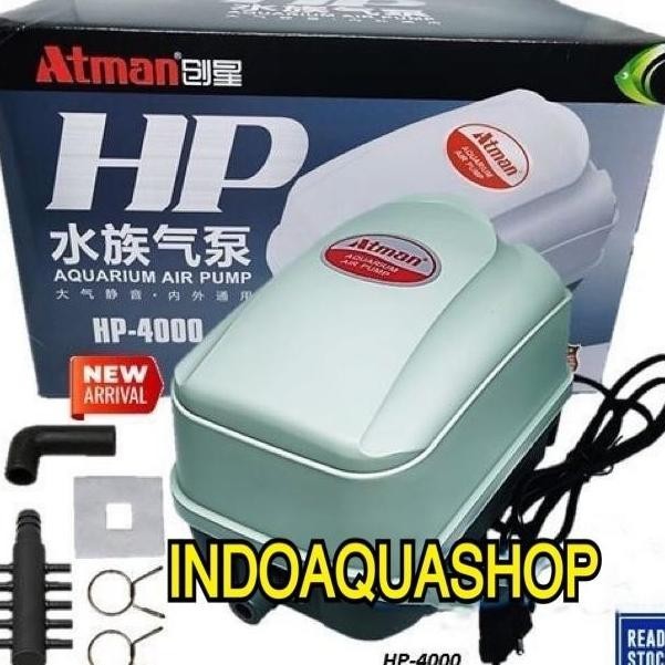 Atman Hp 4000 Air Pump Pompa Udara Aerator Kolam / Hidroponik Hp4000