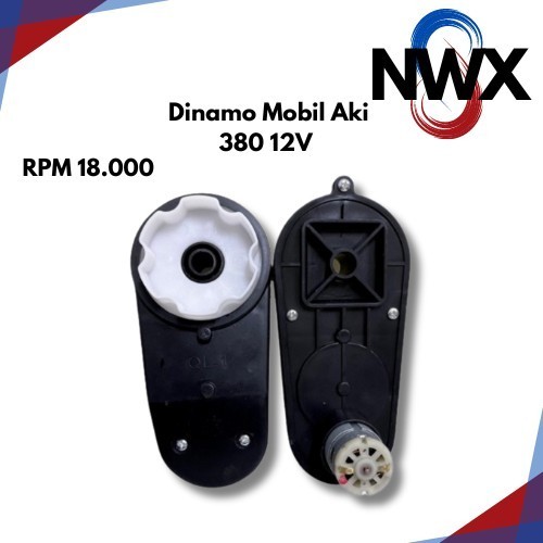 Terbaru Dinamo Dan Gearbox 380 12 Volt 18000 Rpm Mobil Motor Aki Mainan Anak Remote Control Promo