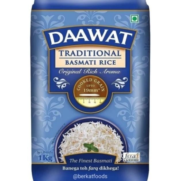 

Basmati Rice Daawat Traditional / Beras Rich Aroma India 1Kg