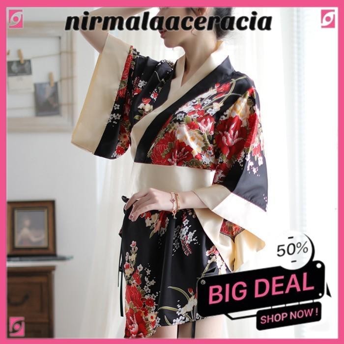 LINGERIE BAJU MALAM SEXY CUSTOM UKURAN BESAR KIMONO JEPANG SABUK BESAR MERAH NIRMALA ACERACIA INOVAT