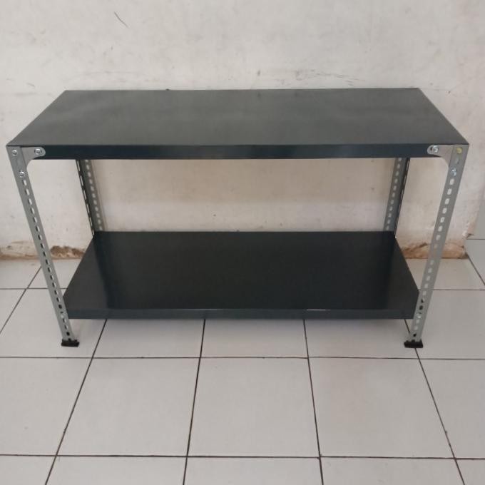 rak besi siku 2 susun /rak besi meja/rak besi kompor /rak serba guna ES77