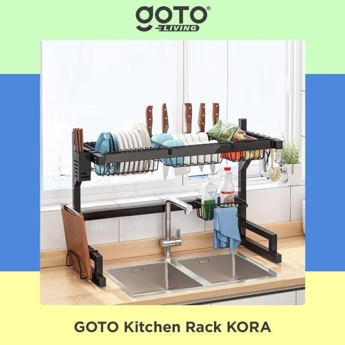 Goto Kora Rak Piring Bumbu Dapur Kitchen Rack Portable Minimalis