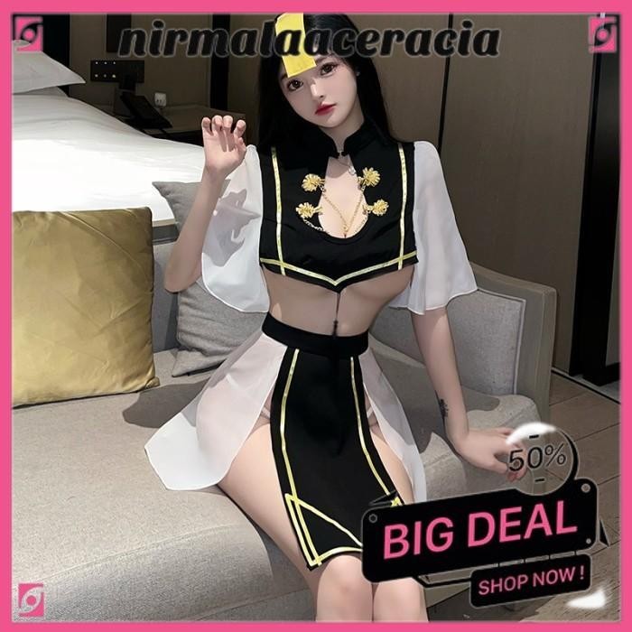 LINGERIE BAJU MALAM SEXY SEXY HOT BINAL COSPLAY VAMPIRE HANTU CHINA FULL SET  NIRMALA ACERACIA BAIK 