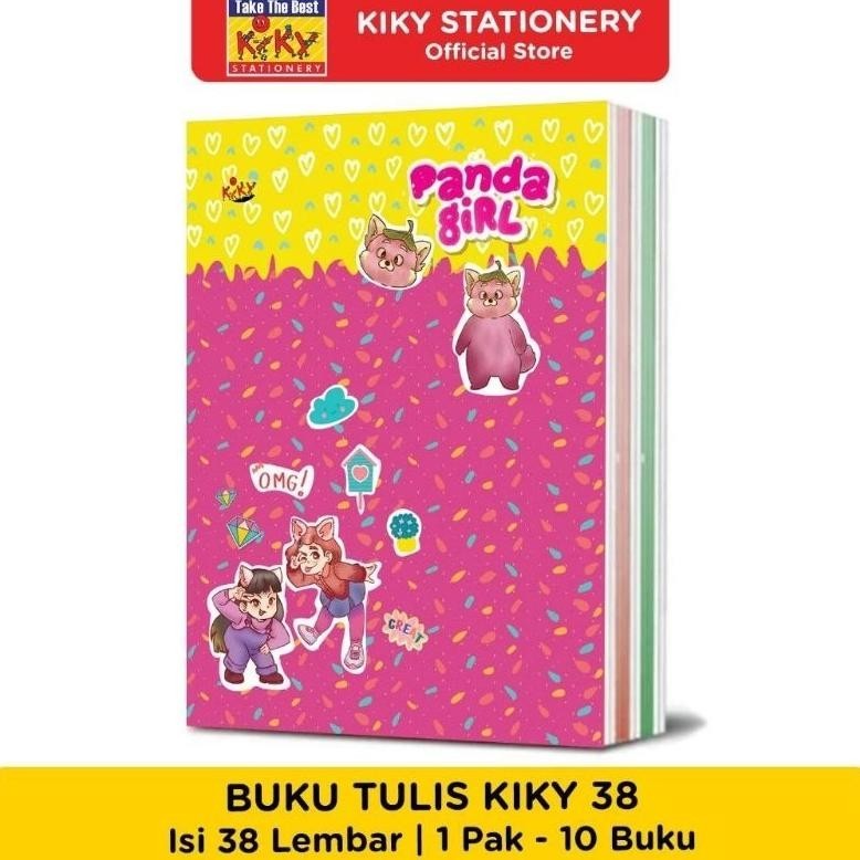 

(1Pack:10Pcs) KIKY Buku Tulis isi 38 LEMBAR Termurah! Best Seller / Buku Tulis Sekolah Kiky Berkualitas isi 38 Lembar 10 Buku / Buku Tulis Kiky Warna isi 10 buku BIG SALE