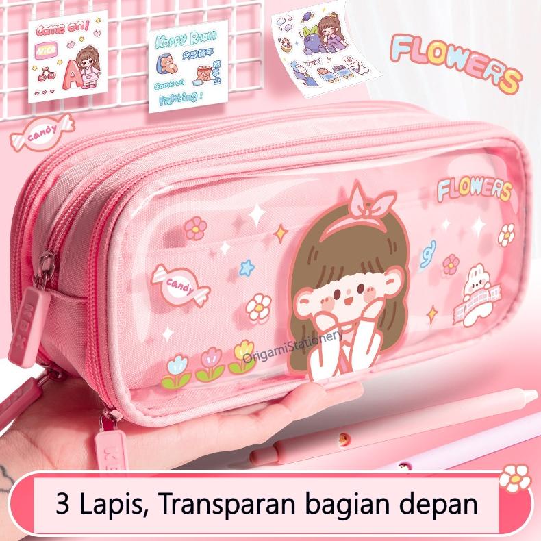 

[ORGM] Alat Tulis Kantor Perlengkapan Sekolah Kotak Pensil MOMO Kotak Pensil Besar 3 Lapis BISA COD