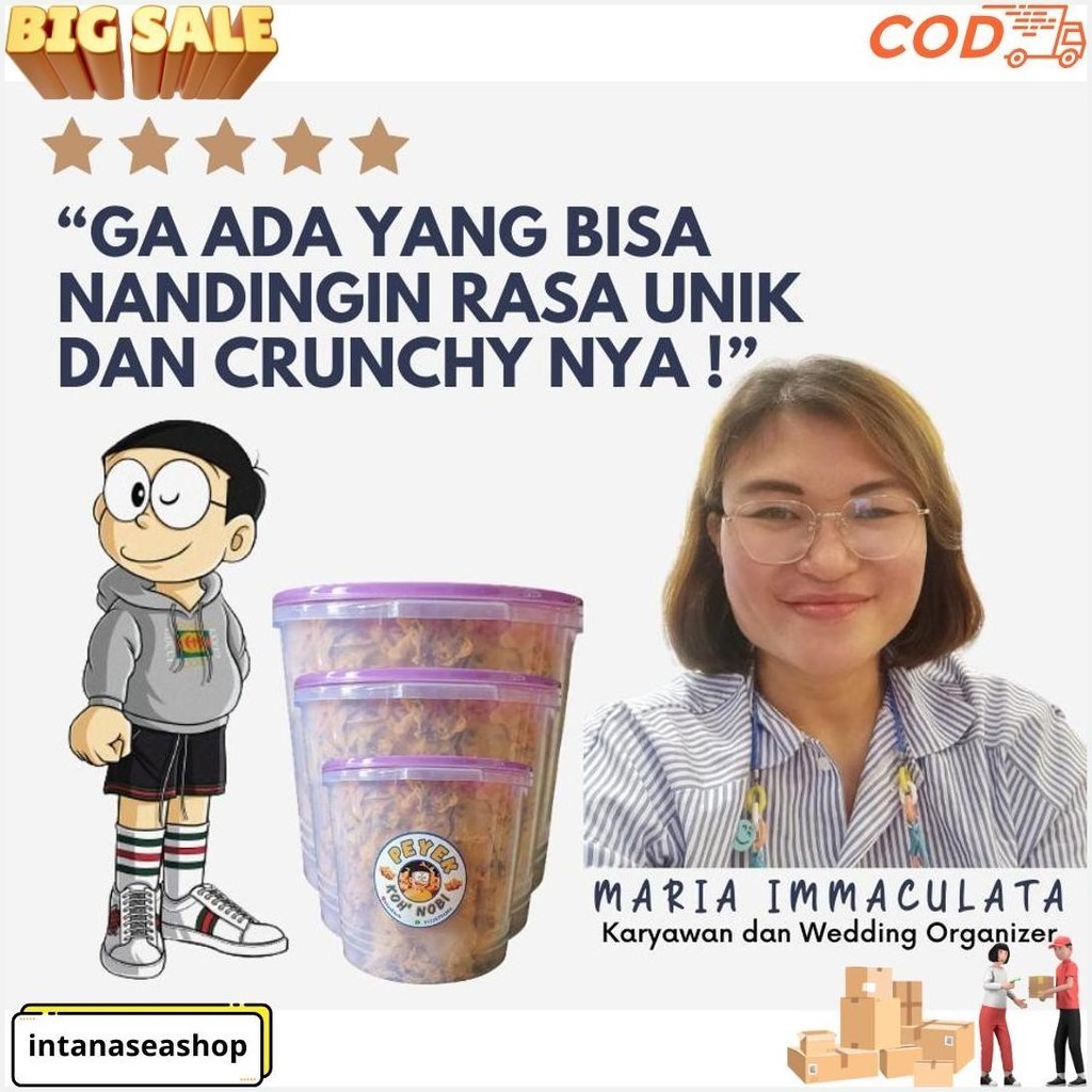 

Peyek Viral Koh Nobi Kemasan Toples 5L Bisa Cod