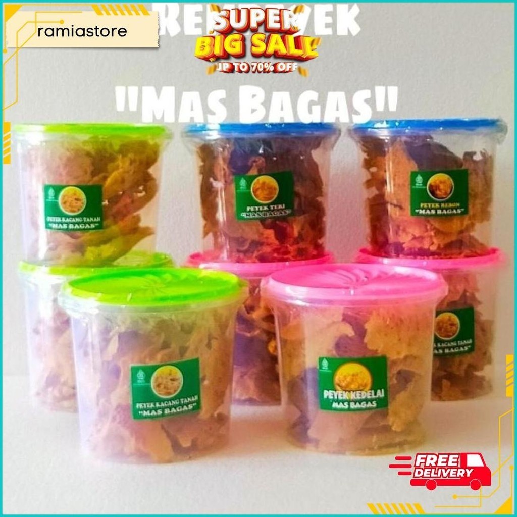 

Cemilan Peyek " Mas Bagas " Toples 5 Liter Original Produk